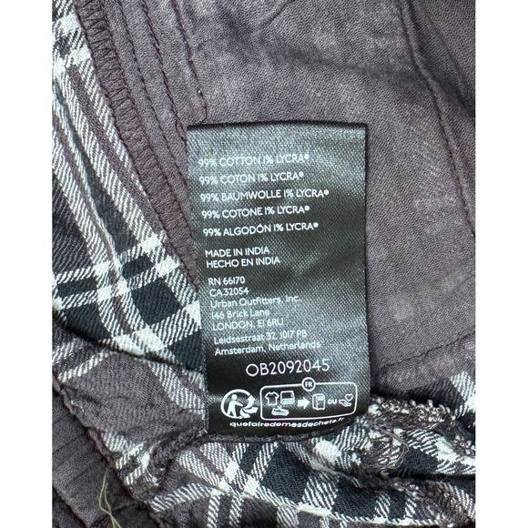 NWT - FREE PEOPLE - Hudson Canyon - Plaid Wide Leg High Waisted Pants - Picture 7 of 7